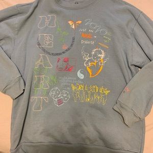 Blue crewneck sweater -Boys Lie